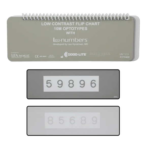 Lea Contrast Flip Chart Numbers Contrast Sensitivity Screening